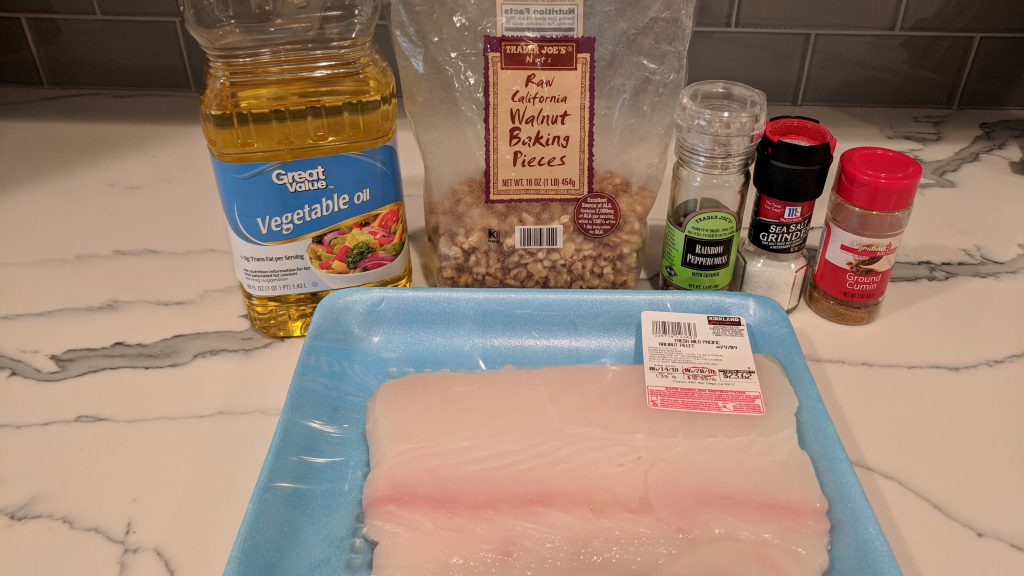 nut crusted halibut ingredients