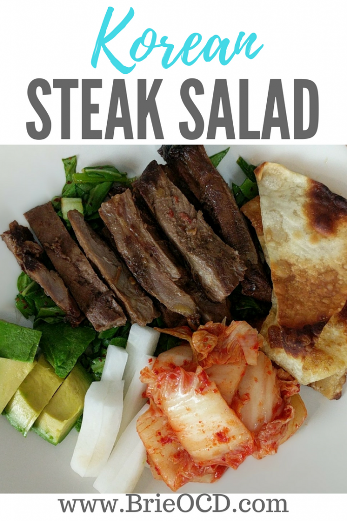 korean skirt steak salad