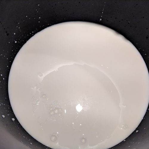 chicken pot pie soup bring milk bouillon water to slow boil