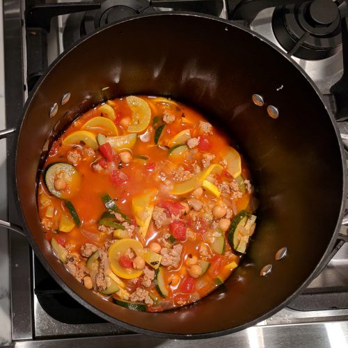 italian vegetable soup cover and let simmer for 10 min