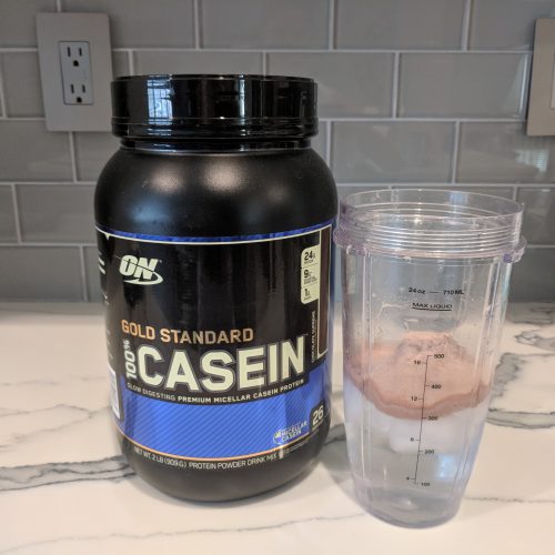 casein protein shake add one scoop casein