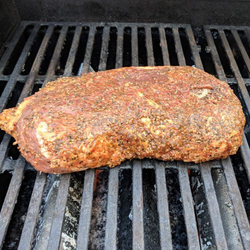 marinated-tri-tip-place-on-grill