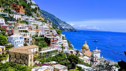 positano view from hillside