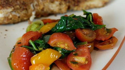 spinach and tomato saute final