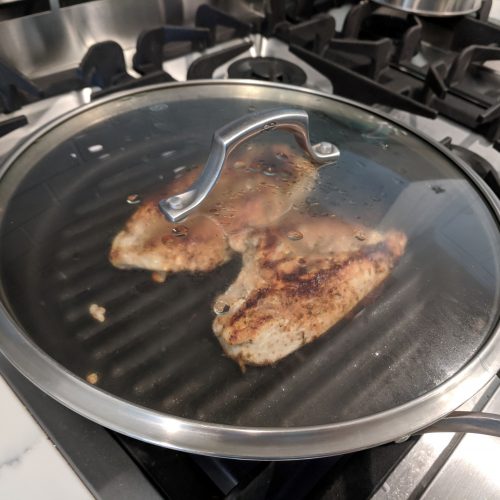step 4 cover and cook chicken until no longer pink