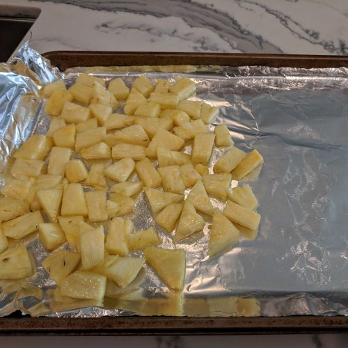 broil pineapple for 8 minutes