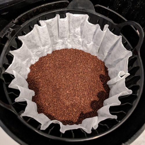 step 5 add ground coffee to filter
