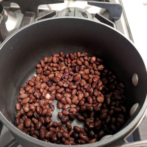 mexican tostada heat black beans