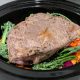 beef and veggie crock pot roast pour sauce over meat and veggies