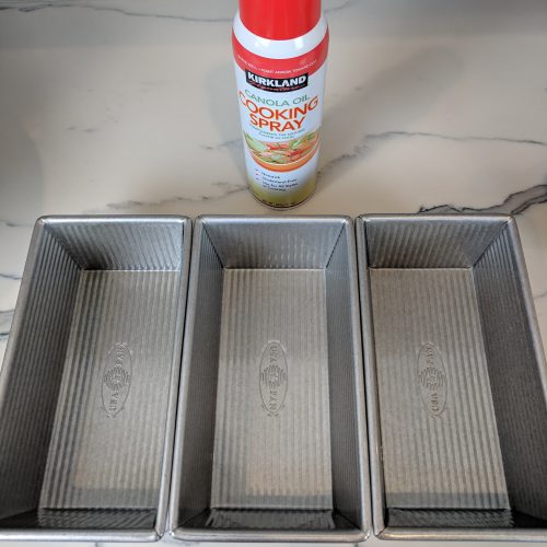 spray tins with cooking spray