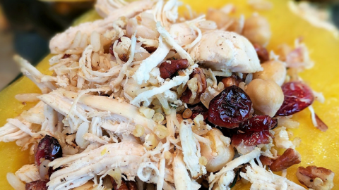 chicken cranberry stuffed acorn squash