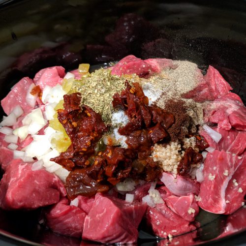 barbacoa bowls add all barbacoa meat ingredients to crock pot